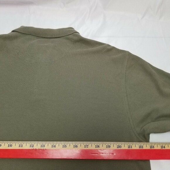 PING Men's Shirt medium Olive Regular Fit Polo Shirt Short Sleeve Wing Collar - Picture 5 of 6